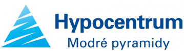 Logo firmy Hypocentrum Modré pyramidy